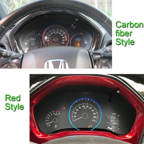 Vista 5 de Marco de panel de tablero de consola central ABS, cubierta de instrumentos, accesorios de decoración interior para Honda HR-V 2016 2017 2018 2019