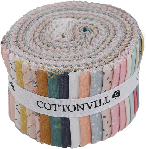 Vista 13 de COTTONVILL Our Story - Tela de acolchado con estampado de algodón de 20 unidades (1 yarda, 04-pavimento-blanco)