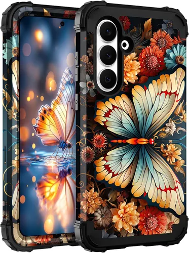 Vista 16 de Hocase Funda para Galaxy S20 FE 5G, Protección resistente a prueba de golpes, goma de silicona suave + parachoques de plástico duro, funda