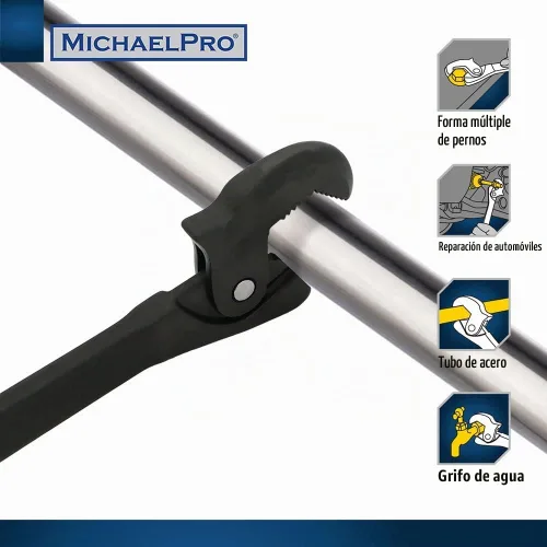 Vista 7 de MichaelPro - Llave de ajuste automático de doble acción, llave rápida autoajustable, llave de resorte de varios tamaños, llave rápida automática