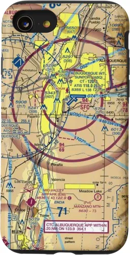 Vista 18 de Albuquerque (ABQ) Sectional Chart - Aviation Case for iPhone 17