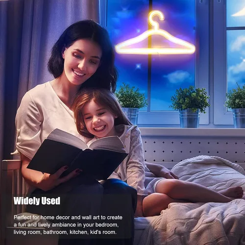Vista 5 de Percha iluminada LED de neón para pared, perfecto para habitación, dormitorio, tienda, decoración festiva de pared