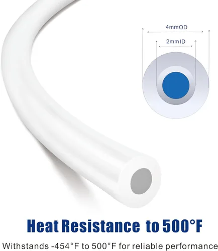 Vista 5 de Tubo de teflón de PTFE de 10 pies-0.079 in ID X 0.157 in OD para impresora 3D Bowden de filamento 1.75 - Tubo de teflón de PTFE de Allen Tech