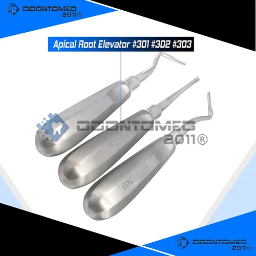 Vista 2 de OdontoMed2011® Juego de elevadores de fórceps de extracción dental básica de 9 piezas EX-346