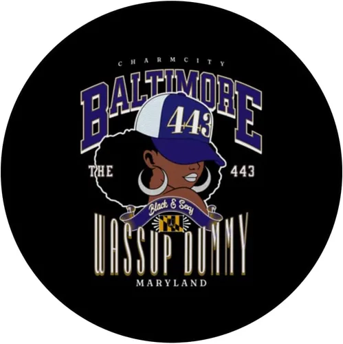 Vista 3 de 443 Area Code Baltimore Afro Roots PopSockets Adhesive PopGrip
