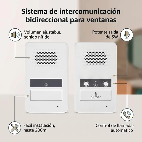 Vista 7 de Altavoz dual del contador del ABS de la charla de la manera del sistema los 200M del intercomunicador Manos: voz dúplex, carcasa de ABS
