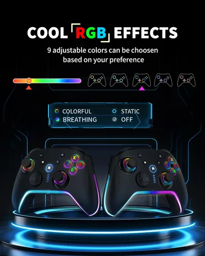 Vista 2 de Bcofo Wireless Mobile Game Controller for iOS/iPhone/Android/Cell Phone/Switch/Laptop, Gaming Gamepad with Phone Clip for Gamers, Hall Effect