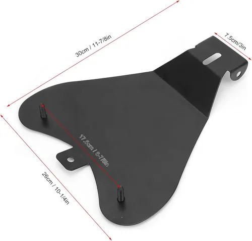 Vista 6 de Placa de asiento, asiento de motocicleta, kit de montaje de base de resorte de acero con tornillos arandelas de repuesto para XL883 Bobber