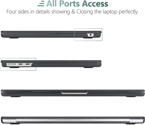 Vista 7 de TWOLSKOO Compatible con funda M4 para MacBook Air de 15 pulgadas 2025-2023 versión M4 A3241 M3 A3114 M2 A2941, carcasa rígida de plástico, protector