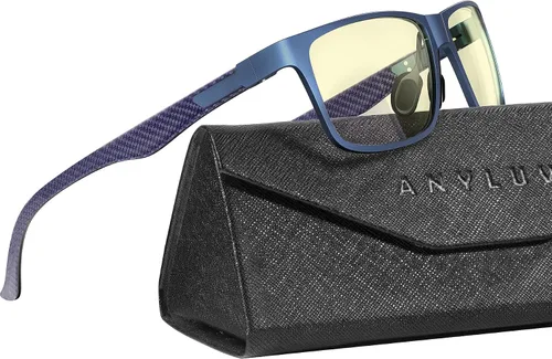 Vista 24 de ANYLUV Blue Light Glasses Men, Relieve Eyestrain and Eye Protection, Al-Mg Metal Computer Blue Light Blocking Glasses