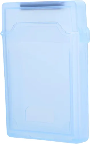 Vista 6 de Caja de protección de disco duro de 2.5 pulgadas, caja protectora transparente HDD SSD, funda de almacenamiento portátil para disco duro externo