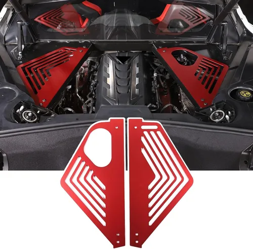 Vista 11 de TOYCIDFG Cubierta de panel de bahía del motor, protector de protección contra salpicaduras izquierda y derecha para C8 Corvette 2020-2024 Accesorios