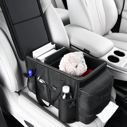 Vista 13 de FLORICH Organizador de Almacenamiento para Coche Entre Asientos, Organizador de Asiento de Cuero con Soporte para Bolso Entre Asientos, Consolas