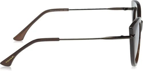 Vista 3 de Tahari TH677 - Gafas de sol para mujer ojo de gato con templo de metal y protección UV 100 1969in Marrón