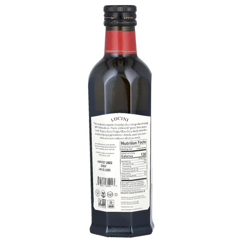 Vista 2 de Lucini, Aceite de oliva extra virgen orgánico Everyday, 16.9 onzas líquidas