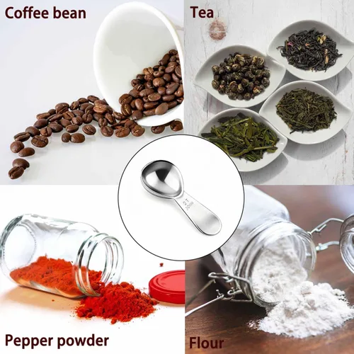 Vista 3 de Cuchara de café de acero inoxidable 18/8 de 2 cucharadas - Cuchara medidora exacta (1 fl oz)