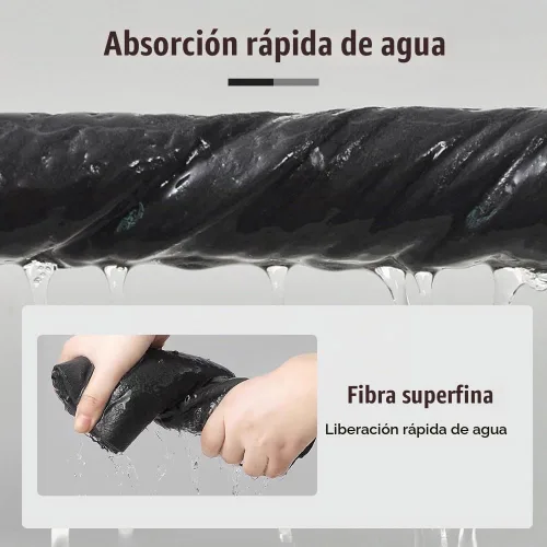 Vista 3 de Paño de limpieza mágico de microfibra multiusos, paño de microfibra reutilizable sin rayas, paño de limpieza de microfibra de fibra mágica