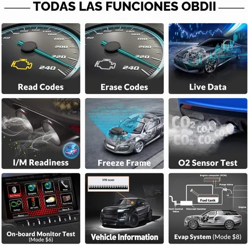 Vista 2 de Escáner EDIAG OBD2 YA-101 Lector de código de automóvil para comprobar la luz del motor, sensor O2 y prueba EVAP, modo de prueba de monitor a bordo