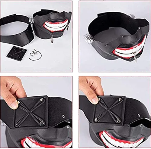 Vista 4 de Máscara de cosplay Kaneki Ken para cosplay/disfraces/fiestas