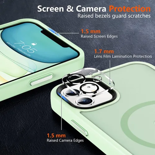 Vista 341 de MOCCA - Funda magnética resistente para iPhone XR de 6.1 pulgadas, compatible con MagSafe, funda con protección contra caídas de grado militar