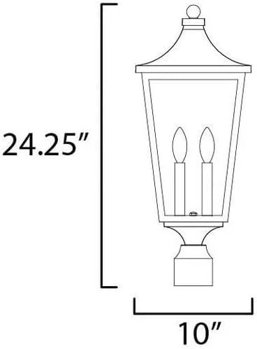 Vista 3 de Maxim Sutton Place VX - Linterna de pared para exteriores con 2 luces, 24.25 pulgadas de alto y 10 pulgadas de ancho