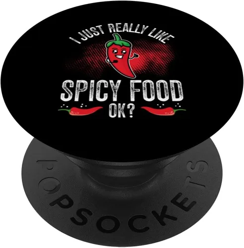 Vista 6 de Chili Pepper Spicy Ramen Hot Sauce Asian Korea Mexican Food PopSockets MagSafe PopGrip for iPhone
