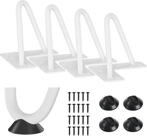 Vista 18 de SMARTSTANDARD Patas de muebles de horquilla de alta resistencia de 4 pulgadas, proyectos de bricolaje de metal para el hogar para soporte de TV