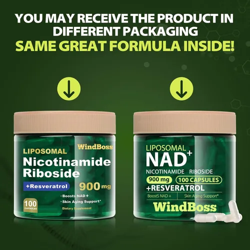 Vista 7 de Suplemento liposomal NAD+ con ribósido de nicotinamida y resveratrol - Suplemento NAD para mujeres y hombres - Energía celular, salud mitocondrial