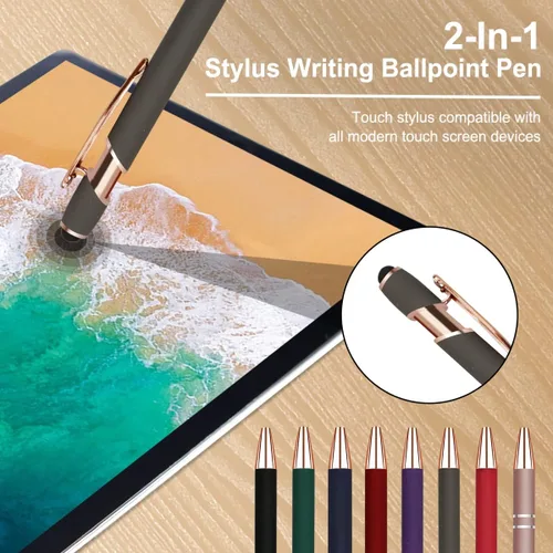 Vista 2 de Bolígrafos personalizados personalizados con nombre y texto a granel, 10 bolígrafos personalizados con grabado gratis, regalo para mujeres
