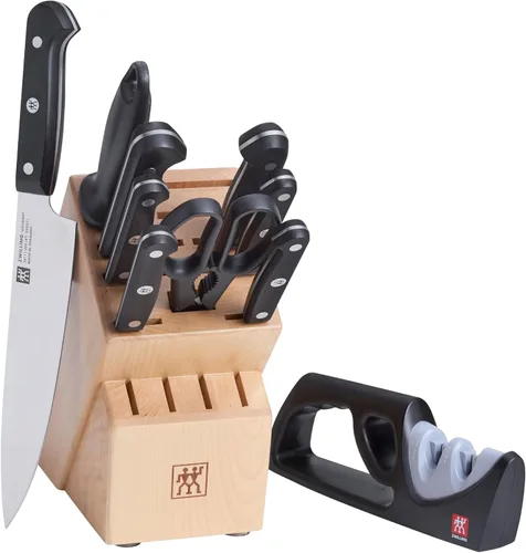 Vista 15 de ZWILLING Juego de 10 bloques de cuchillos gourmet Negro