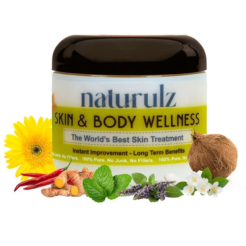 Vista 6 de Naturulz - Skin & Body Wellness 4 oz Green Herb Formula Body Butter Suero calmante para la piel totalmente natural con aceite de coco nutritivo
