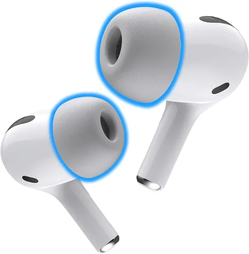Vista 13 de Almohadillas de espuma viscoelástica Foam Masters para AirPods Pro 1ª y 2ª generación Cómodas Seguras Mejor cancelación de ruido Reemplazo