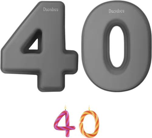 Vista 19 de Ducodocu Molde de Silicona para Pastel con Números - Molde Grande 3D para Pastel con Números - Molde de Horneado DIY para 1/10 Cumpleaños