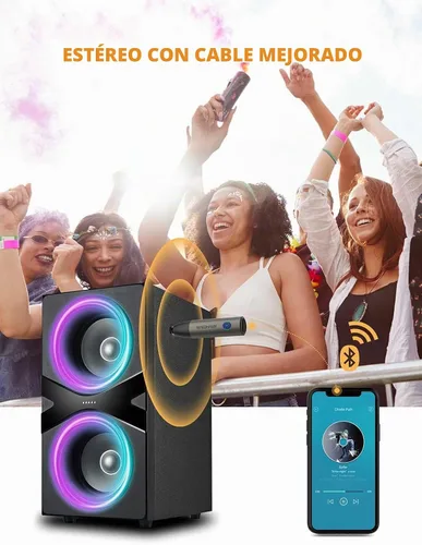Vista 3 de MaedHawk Adaptador auxiliar Bluetooth de coche 0.209 in Receptor de audio inalámbrico para automóvil Micrófono mejorado integrado para llamadas