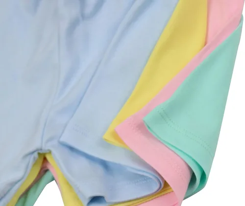 Vista 6 de ToBeInStyle Paquete de 4 pantalones cortos de algodón de ajuste relajado elástico casual para niña