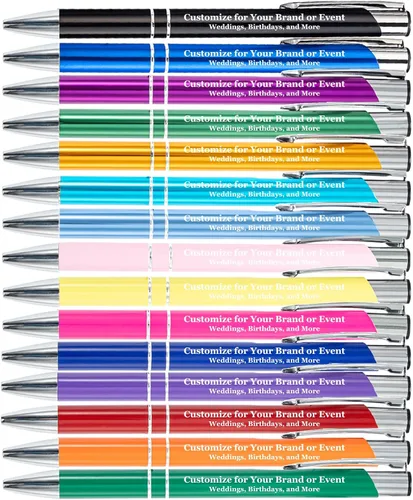 Vista 14 de Bolígrafos personalizados (paquete de 12) – Bolígrafos de metal grabados personalizados con nombre/logotipo, bolígrafos personalizados a granel