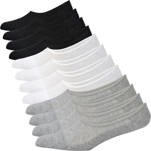 Vista 2 de Jormatt - Calcetines de algodón de corte bajo para hombre, con agarres antideslizantes, para hombre
