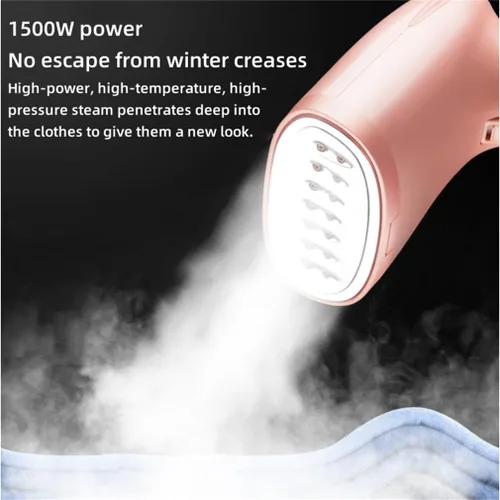 Vista 3 de Hierro de vapor de mano penetrante fuerte, portátil de calentamiento rápido 15S, vaporizador de viaje portátil, triple protección de secado
