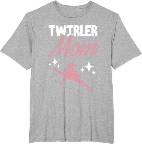 Vista 43 de Twirler Mom Baton Twirl Mother Majorette Twirling Camiseta, Negro, S