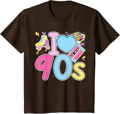 Vista 58 de I Love 90's Retro Style Nostalgia Vibe Funny 1990's Party T-Shirt Negro