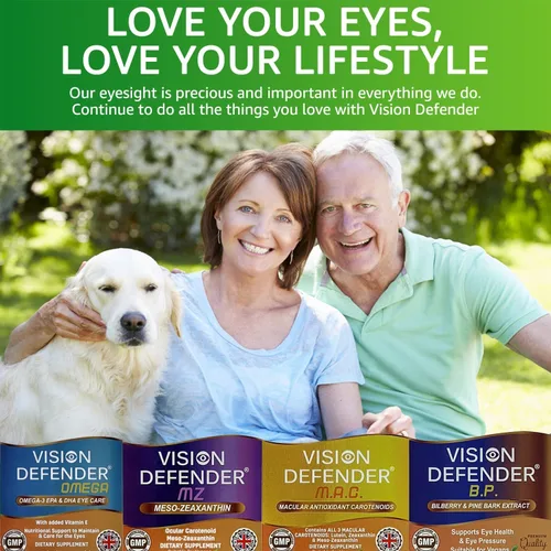 Vista 4 de Vision Defender AMD AREDS2 Vitaminas para los ojos – Fórmula AREDS 2 exacta con luteína y zeaxantina, vitaminas C y E, zinc 25 mg y cobre
