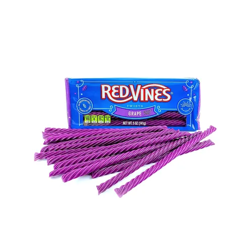 Vista 2 de Red Vines Giros de regaliz de uva, paquete de bolsas de 3 a 5 onzas, amor por la paz y vides, amados por generaciones, ideal para compartir