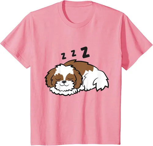 Vista 13 de Camiseta Tired Shih Tzu Dog Cute Sleeping Shih Tzu, Blanco