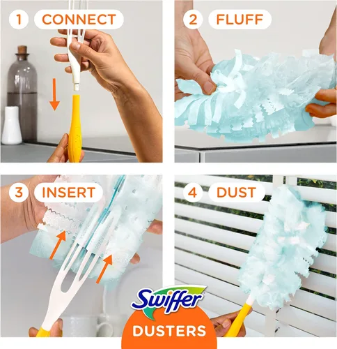 Vista 7 de Swiffer Dusters - Recambios de plumero multisuperficie, aroma a lavanda, 10