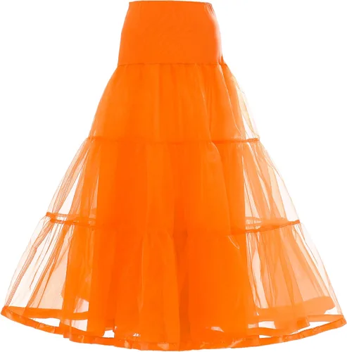 Vista 4 de Enaguas largas hasta el tobillo para mujer, tallas grandes, para boda, falda de crinolina para baile de graduación, vestido de novia de noche