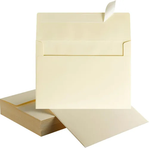 Vista 14 de Paquete de 50 sobres de 5 x 7 de colores autosellados para bodas, invitaciones de fiesta, tarjetas de felicitación, anuncios, fotos, 5.24 x 7.21