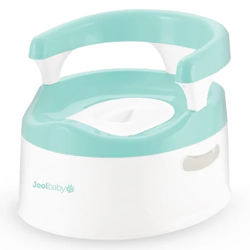Vista 7 de Jool Baby Silla para ir al baño para niños pequeños, protector contra salpicaduras y soporte de espalda (gris)