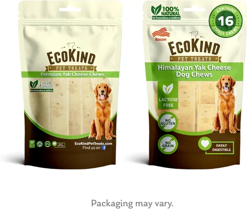 Vista 5 de EcoKind Premium Gold Yak Cheese Masticables para Perros del Himalaya, golosinas saludables para perros pequeños, totalmente naturales, masticables