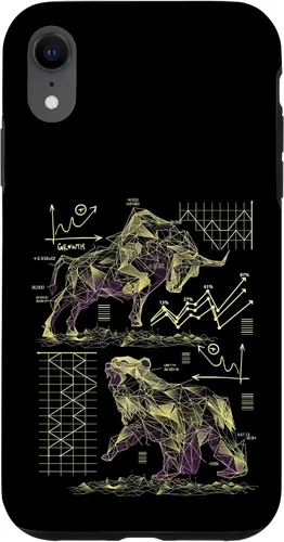 Vista 25 de Shareholder Stock Market Bull vs Bear Stock Trader Case for iPhone 17