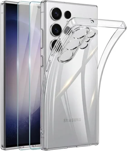 Vista 26 de Funda transparente para Samsung S23 5G, funda protectora de silicona transparente a prueba de golpes, funda protectora de TPU transparente